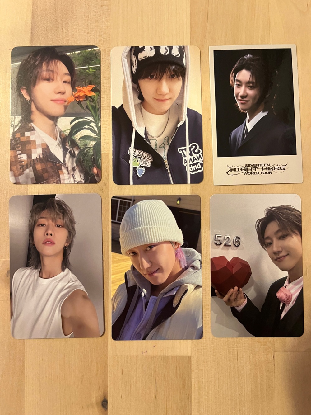 Set of 6 OFFICIAL The8 of Seventeen photocards (set #2) Xu Minghao